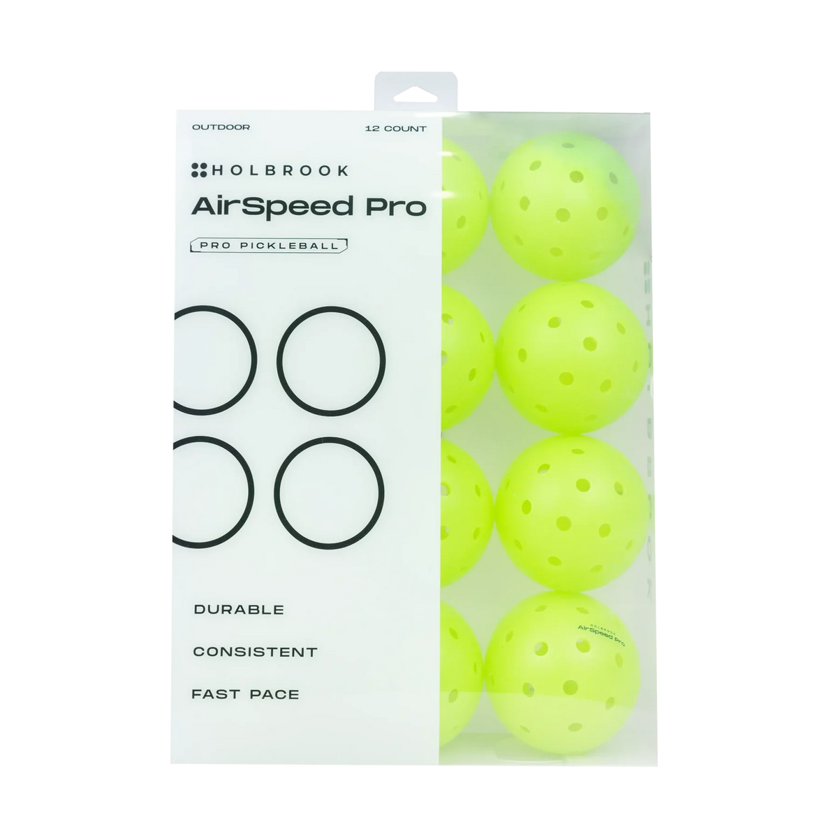 Airspeed Pro Pickleballs - 12 Pack